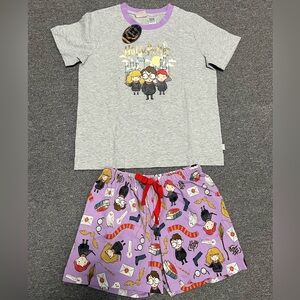 Harry Potter Kids Pajama Set - Gray and Purple